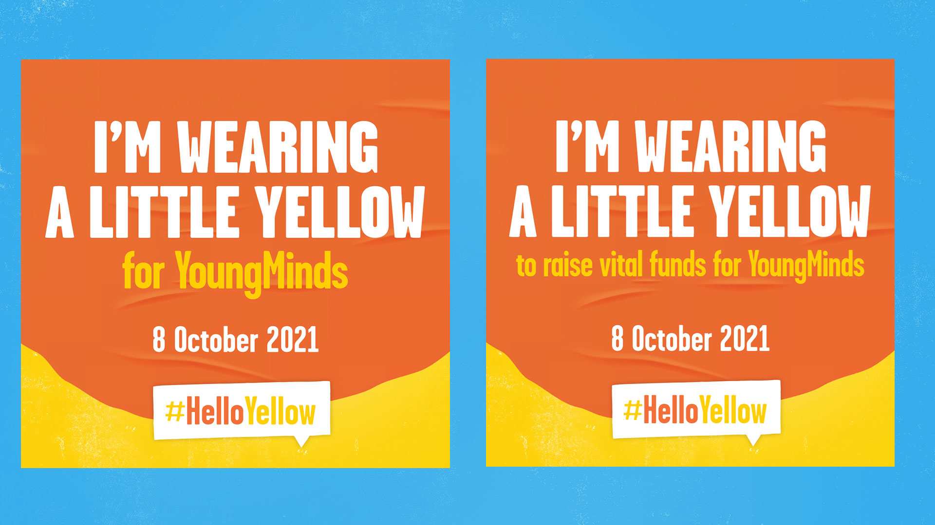 Image of our #HelloYellow social media graphics in square