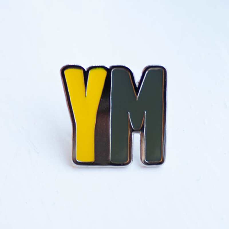 YoungMinds pin badge close up