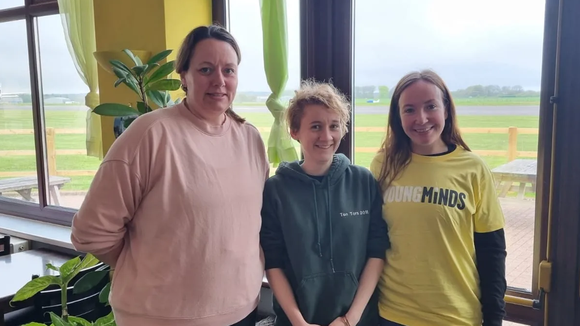 Laura with her family on the day of the skydive.