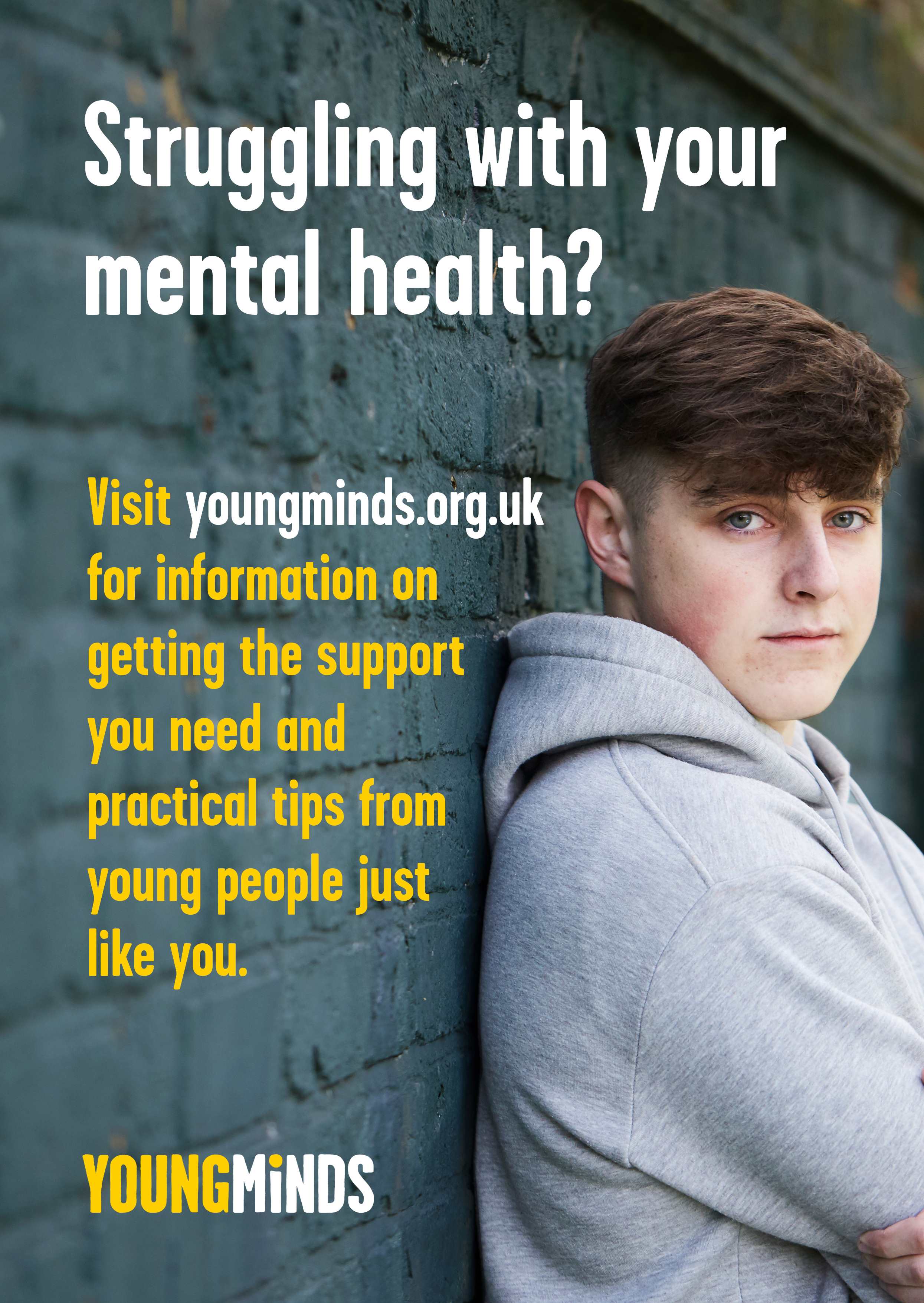 A preview of the poster reading 'Struggling with your mental health?'