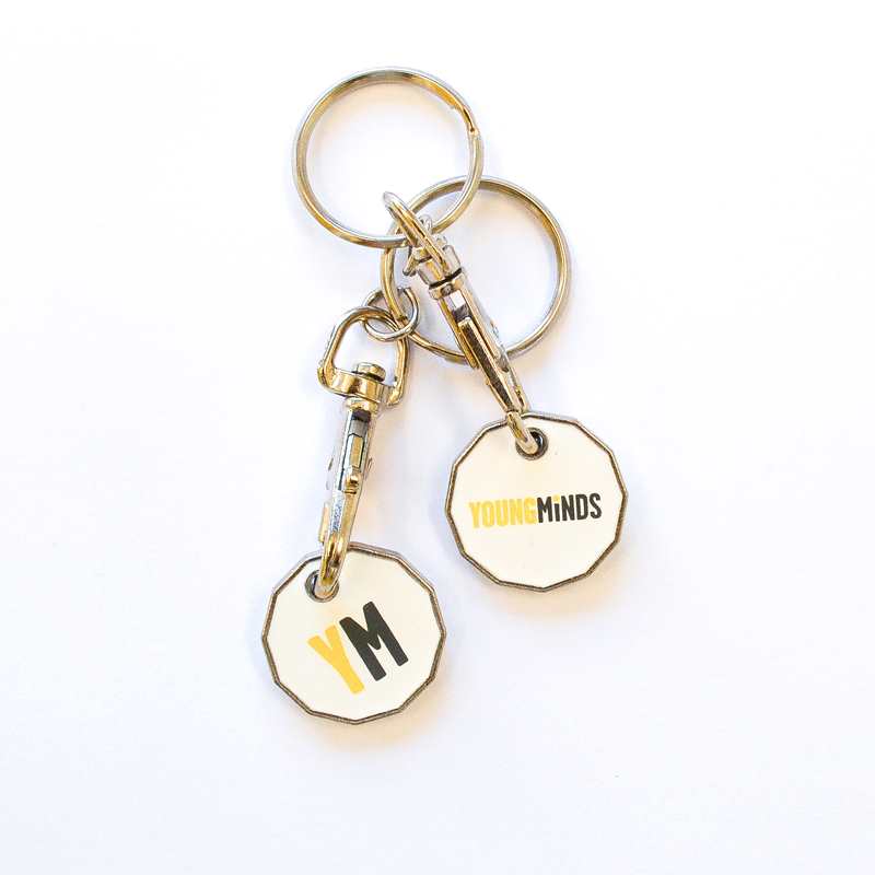 two YoungMinds key rings