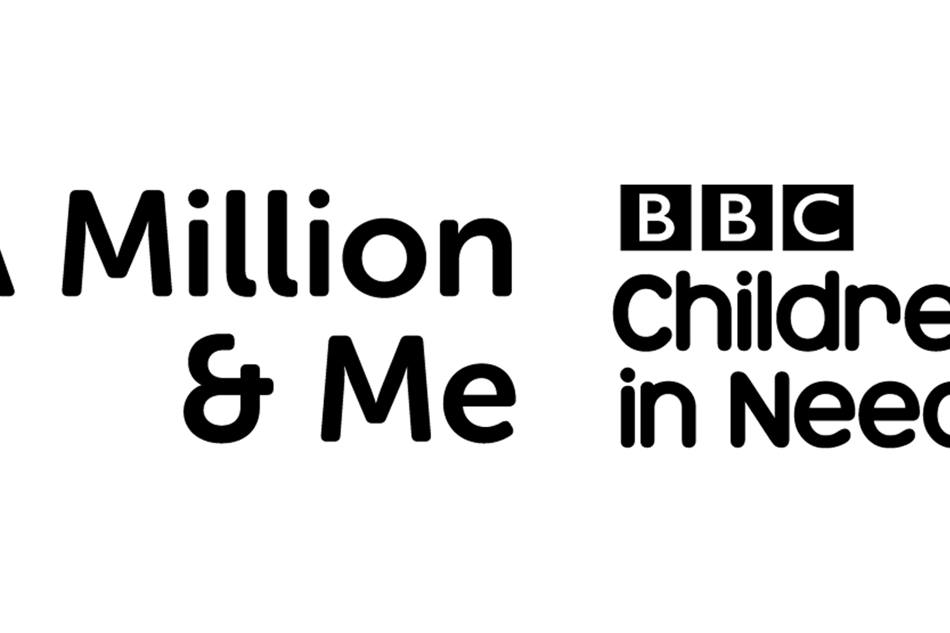 A million and me with BBC children in need logo.