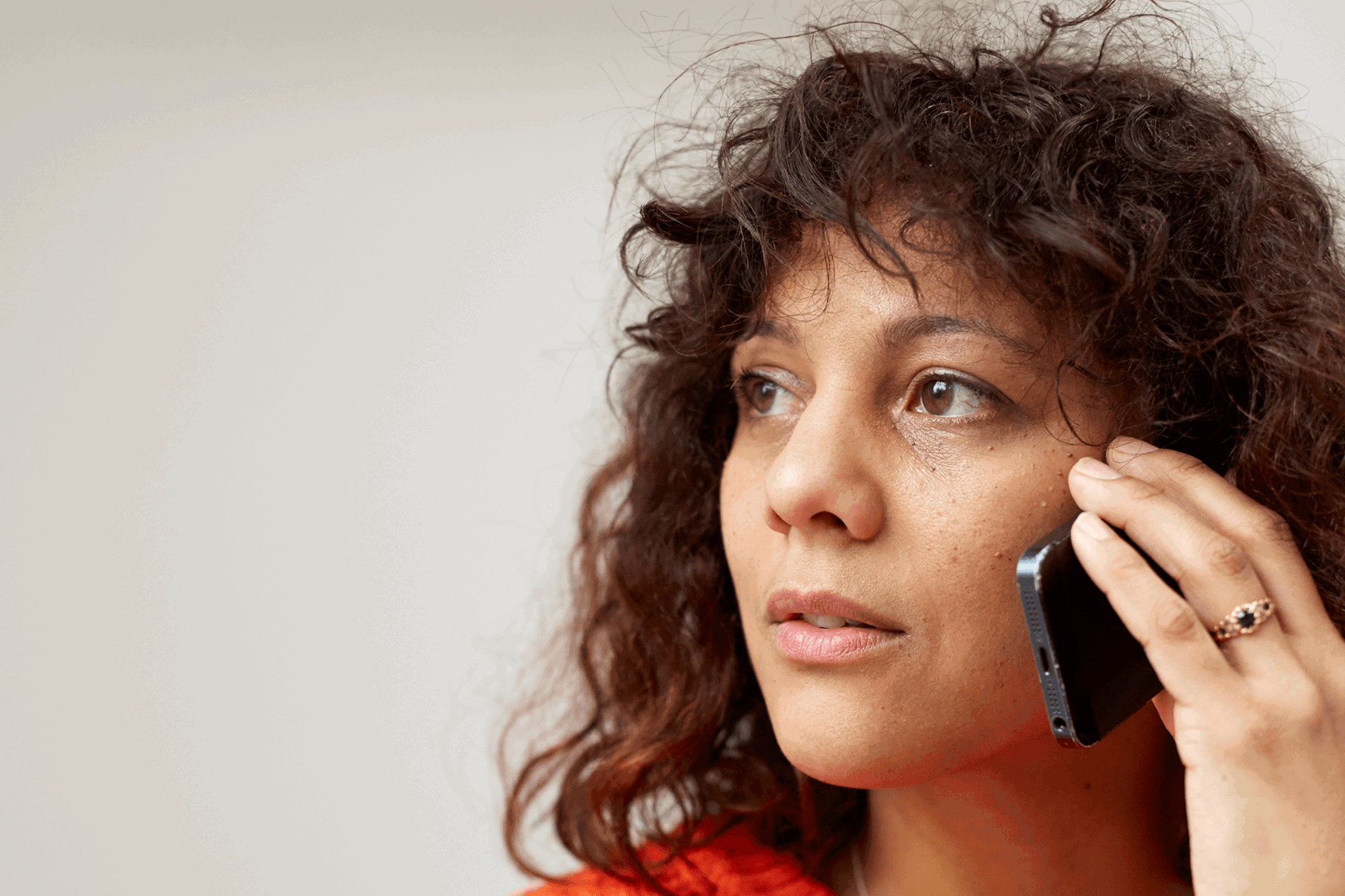 A woman on her mobile phone 