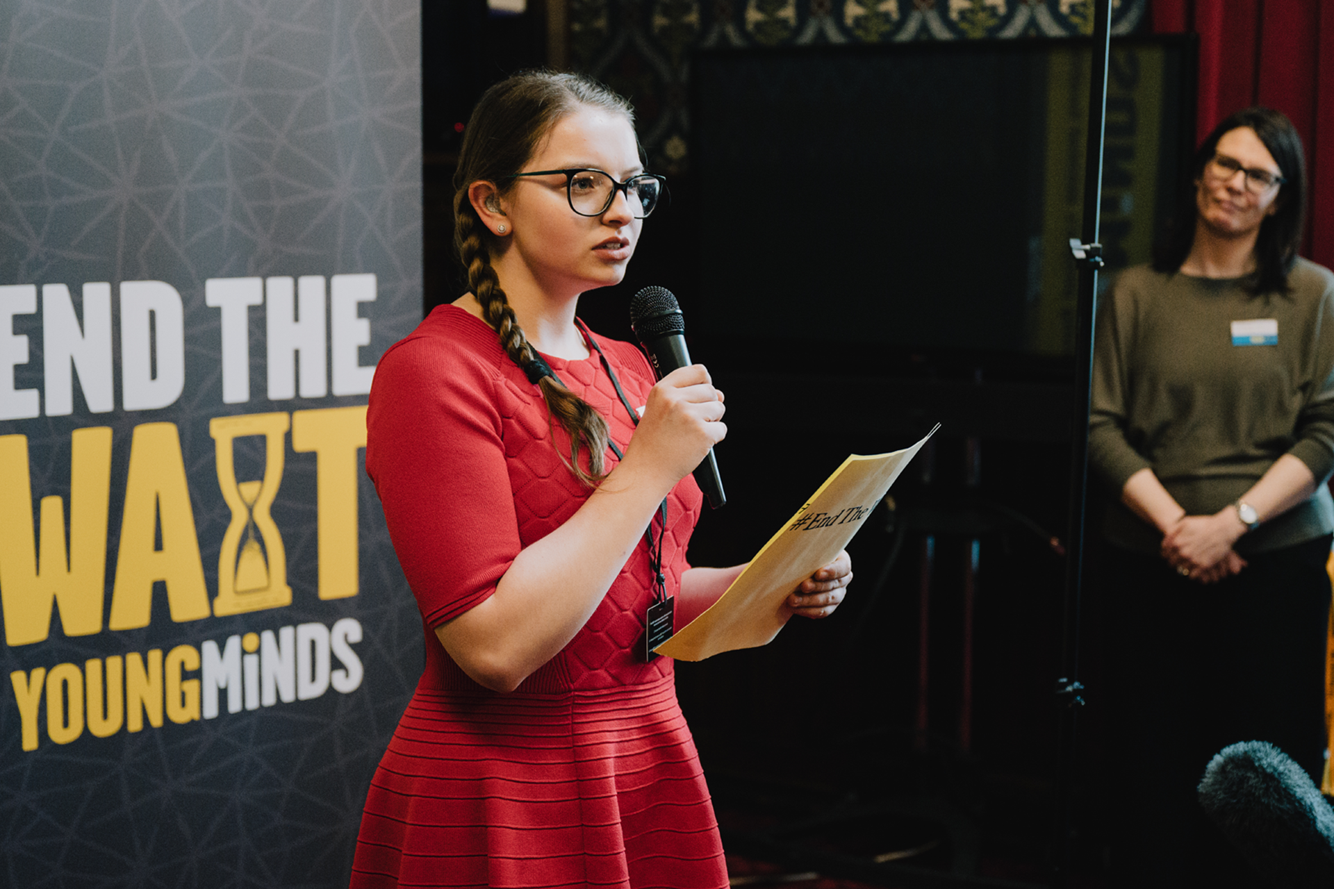 Our Activists Nicole giving a speech at the #EndTheWait Parliament event.