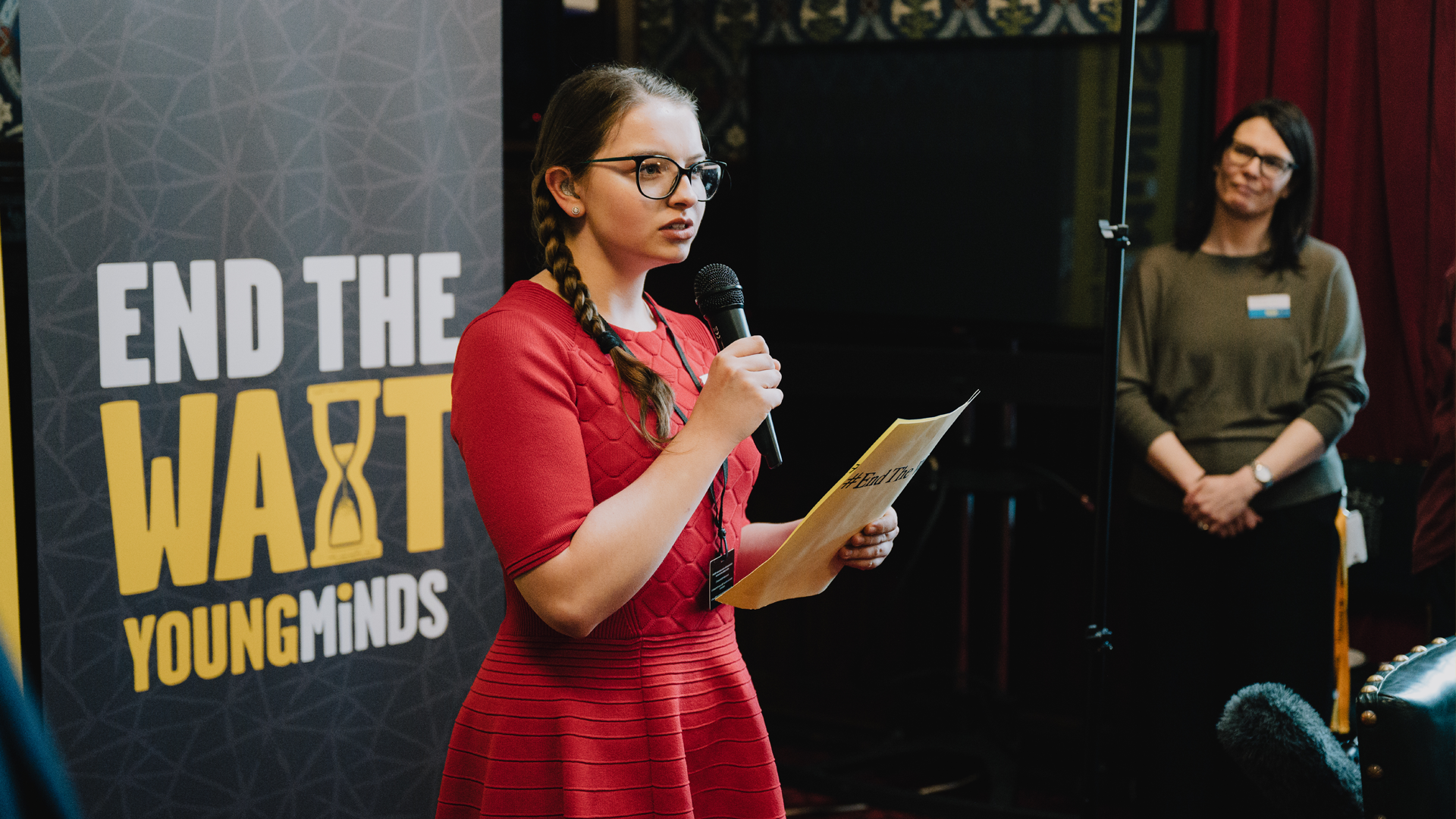 Our Activists Nicole giving a speech at the #EndTheWait Parliament event.