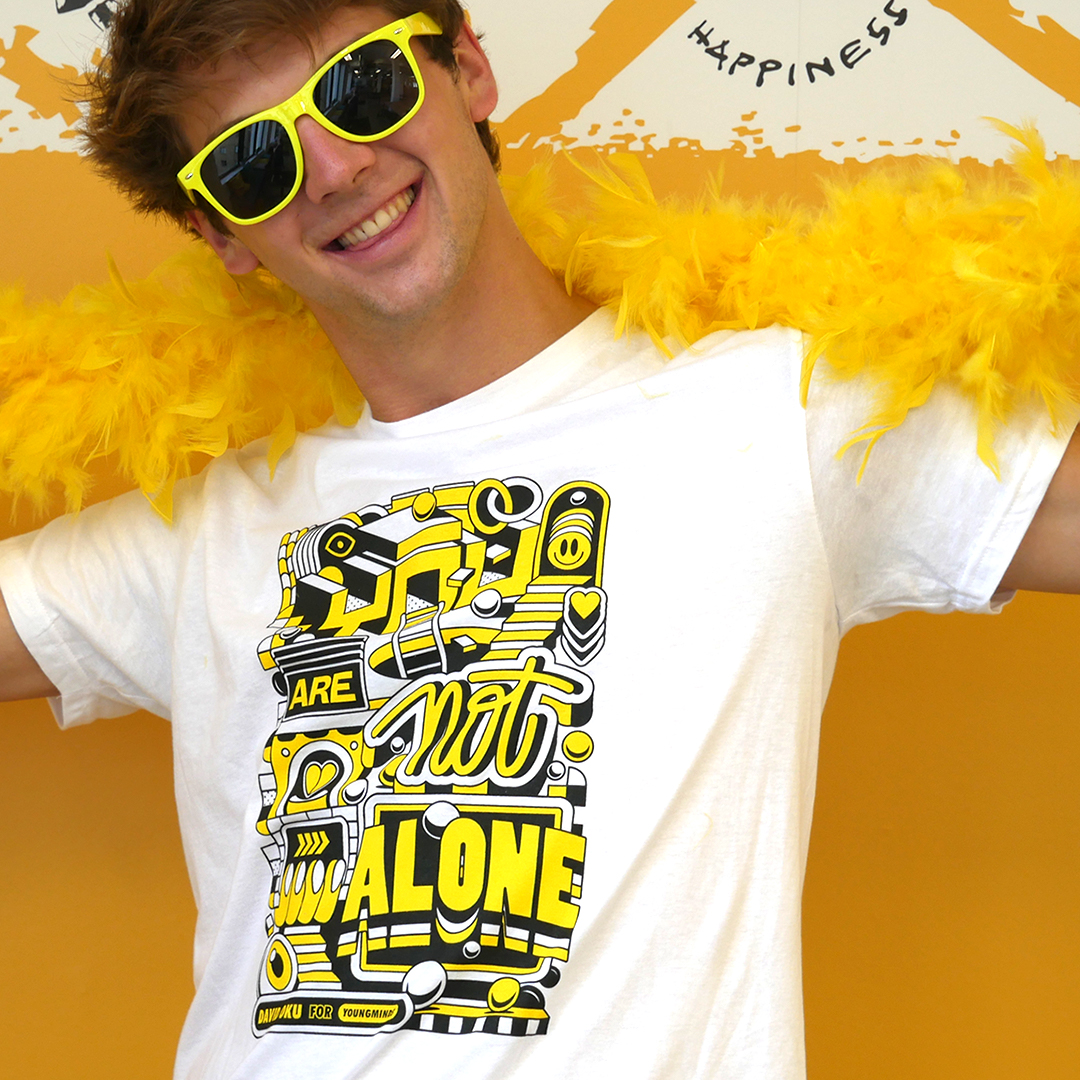You Are Not Alone Artist T shirt by David Oku YoungMinds