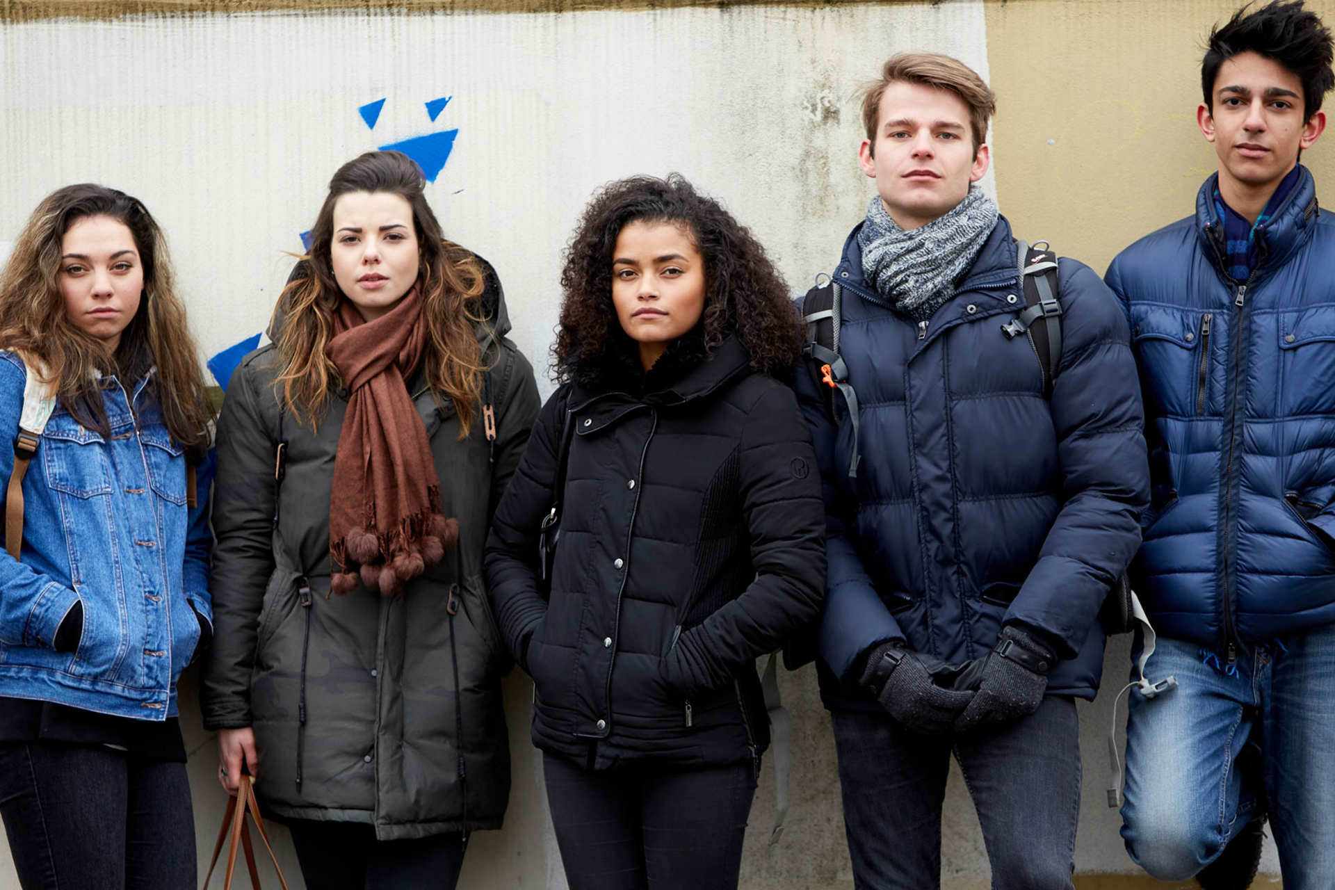 Group against wall