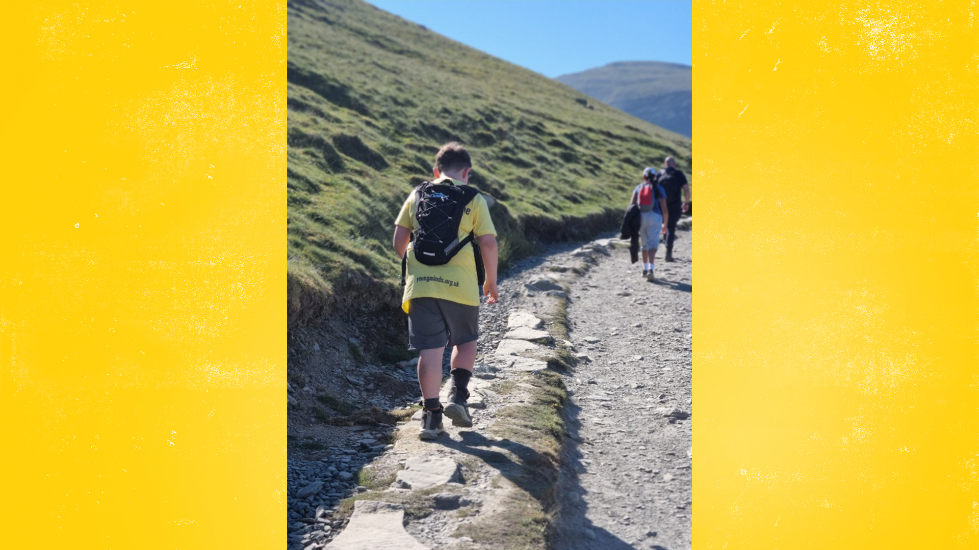 Flynn walking up the Snowdon trail.